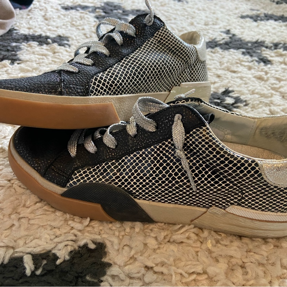 Dolce Vita Zina Black and White Sneakers